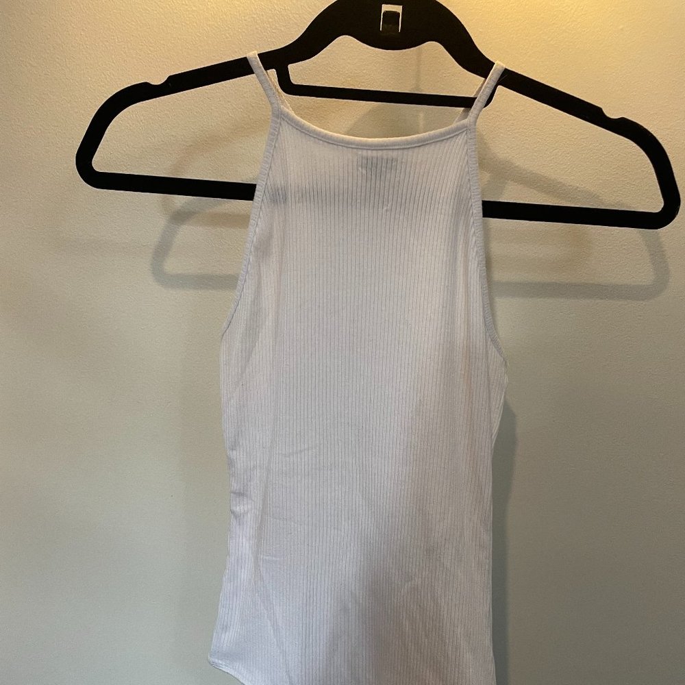 Ribbed High Neck Bodysuit